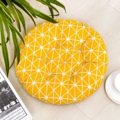 Sittpuffar>Rund Sittdyna 40x40cm, 1 Styck - Inomhus Utomhus Stol Kudde, Kompatibel med Trädgårdsmöbler (Färg: B)