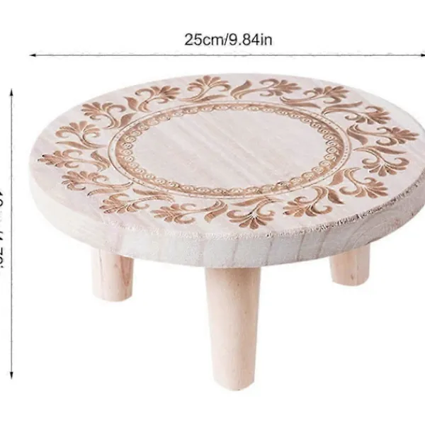 Pallar>Rustik Mini Träpall - Dekorativ Blomkrukshållare för Inomhus-/Utomhusbruk