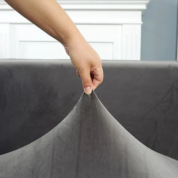 Soffor>Sammet Plysch L-formad Sofföverdrag för Vardagsrum Elastisk Sofföverdrag Schäslong Hörn Stretch Sofföverdrag