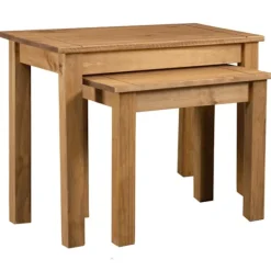 vidaXL Småbord>Satsbord 2 st massiv furu panama