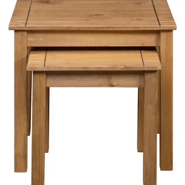 vidaXL Småbord>Satsbord 2 st massiv furu panama