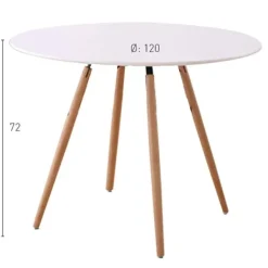 Matbord>Scandinavian Stockholm bord 120cm vit färg