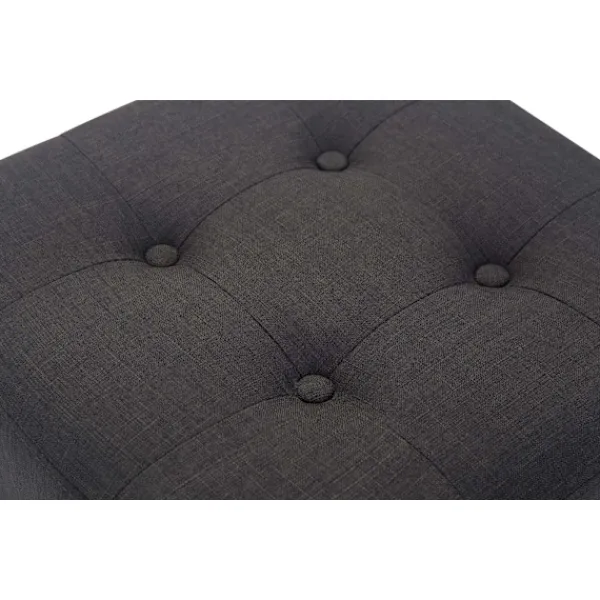 BellaFurn Pallar>Seat Pall, Ottoman - Modern Elegant Design med hållbara dammbeläggningar, komfort och styrka Färg: Mörkgrå