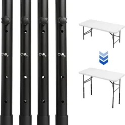 Balkongmöbler>Set med 4 hopfällbara bordsbensförlängare, raka ben, justerbara hopfällbara bordsbensförlängare för höjd (44 cm) [co]