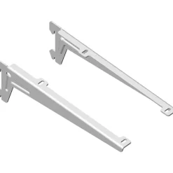 Hyllor>Set med 2 hyllkonsoler för ställ 1 rad vit 23 cm
