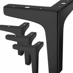 Skåp>Set med 4 möbelben, belastning upp till 600 kg, cm moderna metalltriangulära bordsben, hårnålsmöbelben för skåp, soffa, svart ( cm) cm 17 17
