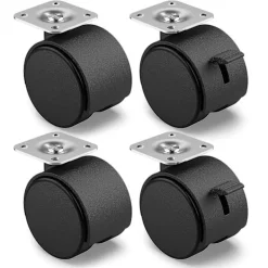 Stolar>Set med 4 möbelhjul 40 mm - transporthjul med broms u