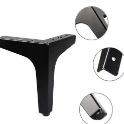 Sängar>Set med 4 svarta metalltriangel sängben DIY möbler soffben - 10cm