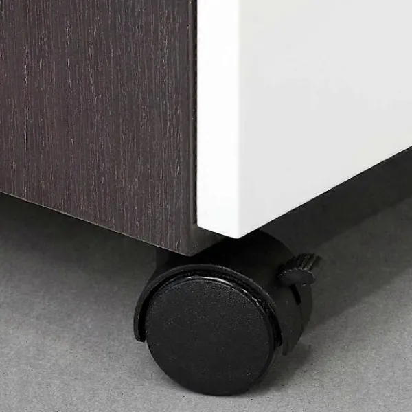 Kontorsmöbler>Set med 4 svängbara hjul 50 mm med fästplatta/kullager Svart