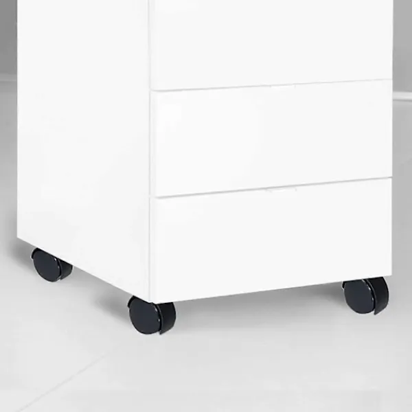 Kontorsmöbler>Set med 4 svängbara hjul 50 mm med fästplatta/kullager Svart