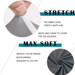 Stolar>Set med 6 Universal Stretch Stolöverdrag - Modern - Grå