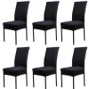 Stolar>Set med 6 Universal Stretch Stolöverdrag - Modern - Svart