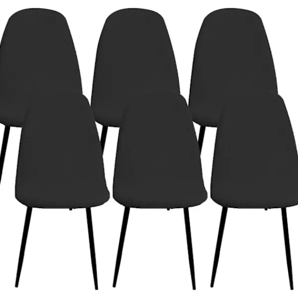 Stolar>Set om 6, skandinavisk stretchig matstolsöverdrag, diagonal Jacq