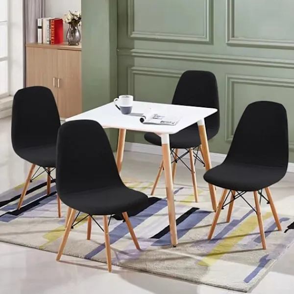 Stolar>Set om 6, skandinavisk stretchig matstolsöverdrag, diagonal Jacq