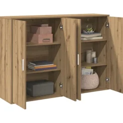 vidaXL Sideboards>Sideboard 2 pcs Artisan Ek 60 x 31 x 84 cm Konstruerat trä