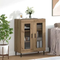 vidaXL Sideboards>Sideboard Artisan Ek 69,5 x 34 x 90 cm Konstruerat trä