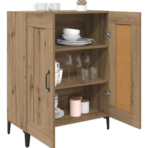 vidaXL Sideboards>Sideboard Artisan Ek 69,5 x 34 x 90 cm Konstruerat trä