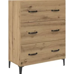 vidaXL Byråer>Sideboard Artisan Ek 69,5 x 34 x 90 cm Konstruerat trä och järn