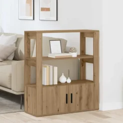 vidaXL Skåp>Sideboard artisan ek 30 x 80 x 90 cm Konstruerat trä