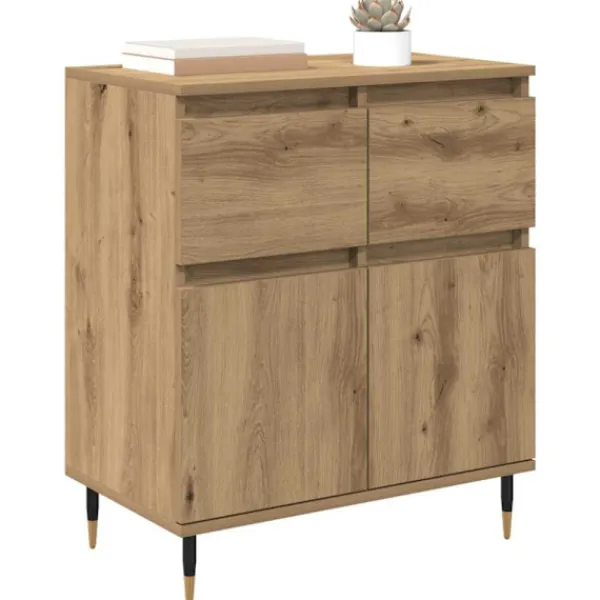 vidaXL Sideboards>Sideboard Artisan Ek 60 x 35 x 70 cm Konstruerat trä och järn