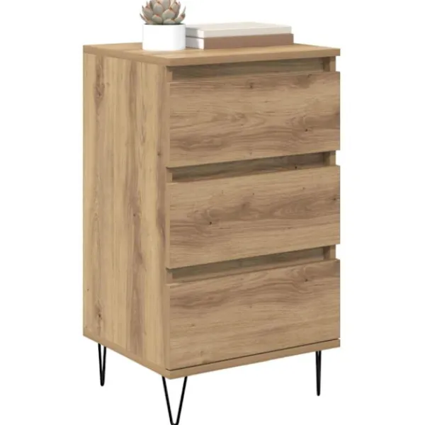 vidaXL Byråer>Sideboard Artisan Ek 40 x 35 x 70 cm Konstruerat trä och järn