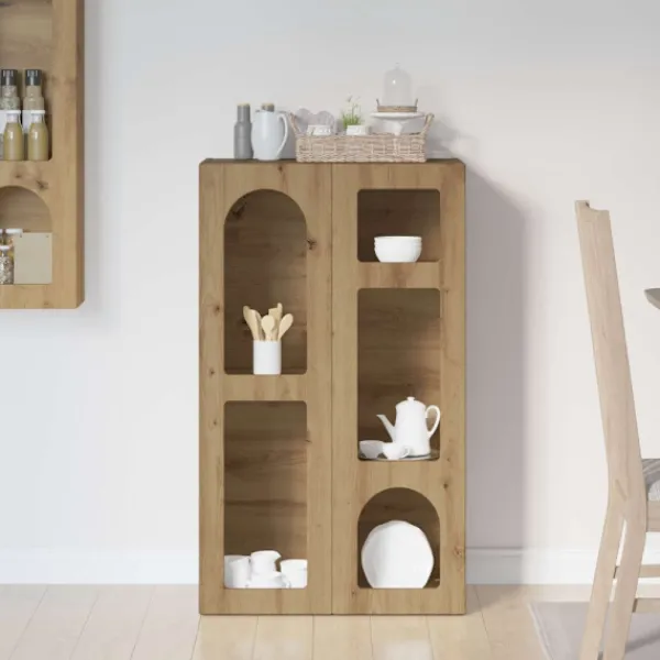 vidaXL Sideboards>Sideboard Artisan Ek 59 x 35 x 100,5 cm Konstruerat trä