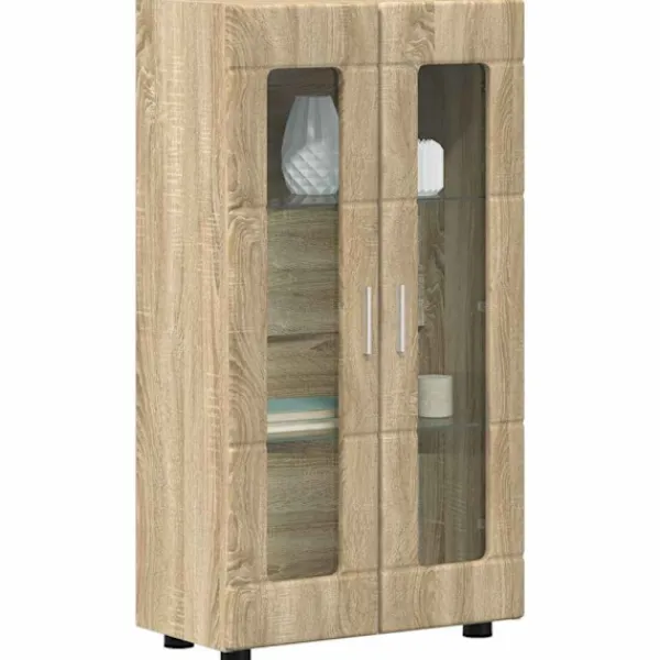 vidaXL Sideboards>Sideboard med dörr Sonoma-ek 55,5 x 29 x 100 cm Konstruerat trä