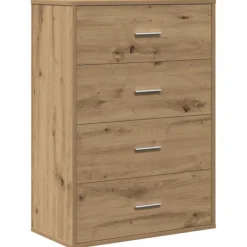 vidaXL Byråer>Sideboard med låda Artisan Ek 60 x 31 x 84 cm Konstruerat trä