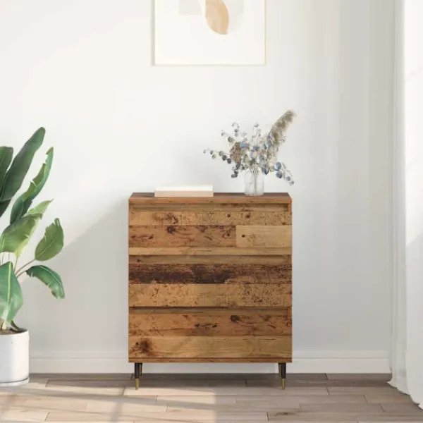 vidaXL Sideboards>Sideboard med låda Gammalt trä 60 x 35 x 70 cm Konstruerat trä