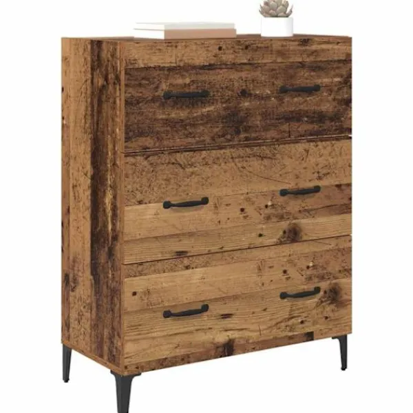 vidaXL Byråer>Sideboard med låda Gammalt trä 69,5 x 34 x 90 cm