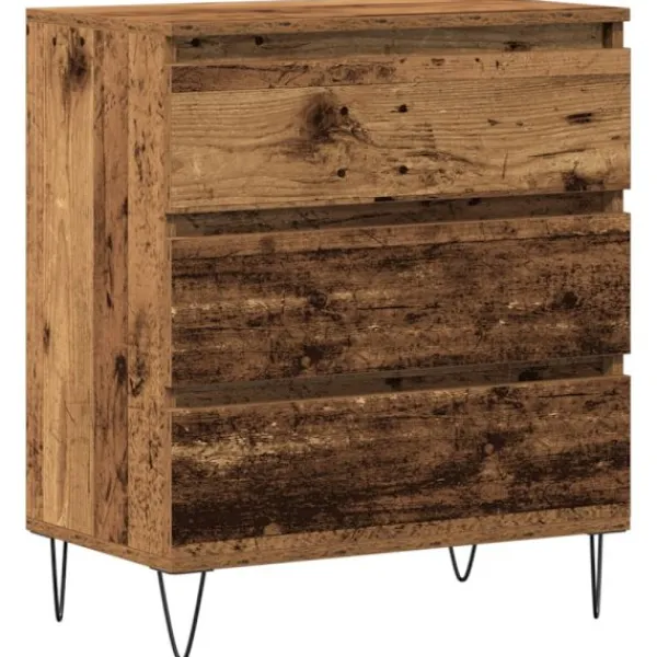 vidaXL Byråer>Sideboard med låda Gammalt trä 60 x 35 x 70 cm Konstruerat trä