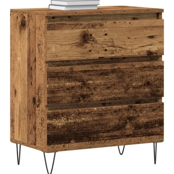 vidaXL Byråer>Sideboard med låda Gammalt trä 60 x 35 x 70 cm Konstruerat trä