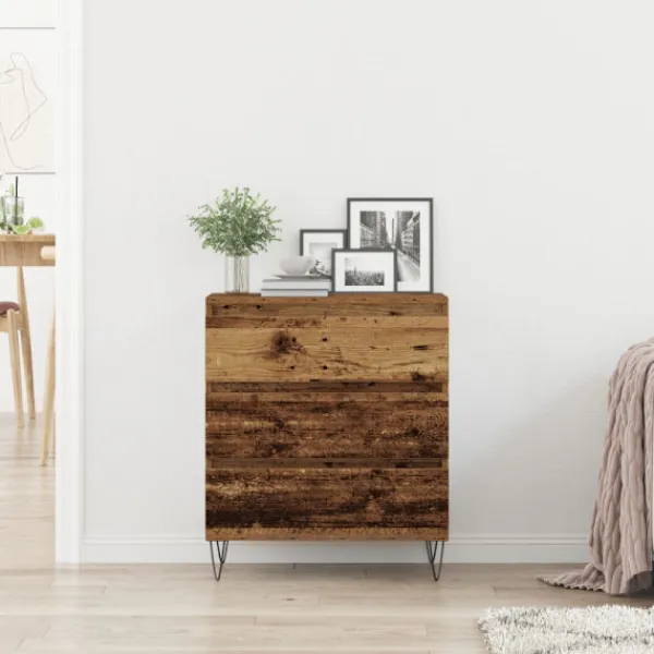 vidaXL Byråer>Sideboard med låda Gammalt trä 60 x 35 x 70 cm Konstruerat trä