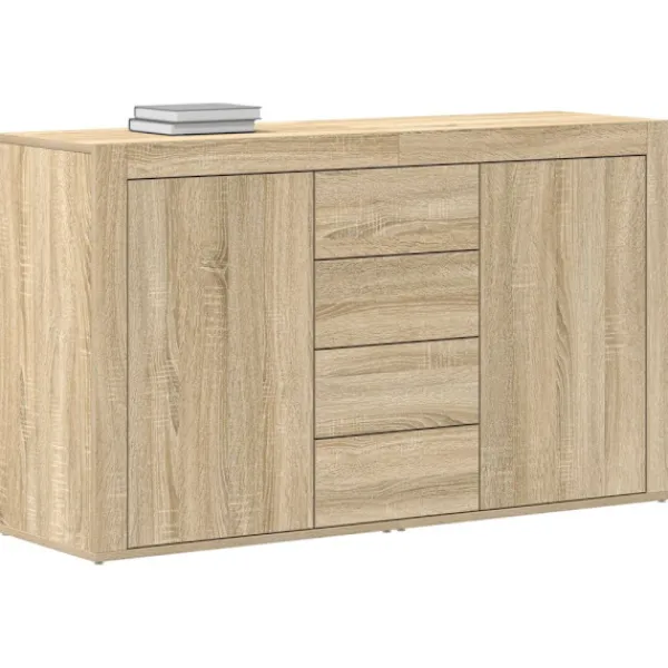 vidaXL Sideboards>Sideboard med låda Sonoma-ek 120 x 36 x 69 cm Konstruerat trä