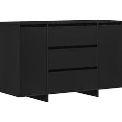 vidaXL Sideboards>Sideboard med låda Svart 120 x 41 x 75 cm Konstruerat trä