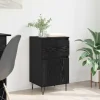vidaXL Sideboards>Sideboard med låda Svart ek 35 x 40 x 70 cm Konstruerat trä