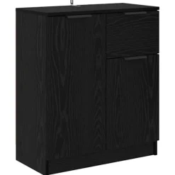 vidaXL Sideboards>Sideboard med låda Svart Ek 60 x 30 x 70 cm Konstruerat trä
