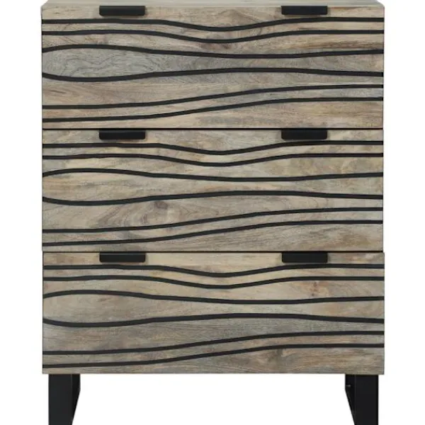 vidaXL Sideboards>Sideboard med låda Vit 60 x 33.5 x 75 cm Massivt Mangoträ