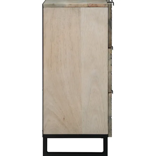 vidaXL Sideboards>Sideboard med låda Vit 60 x 33.5 x 75 cm Massivt Mangoträ