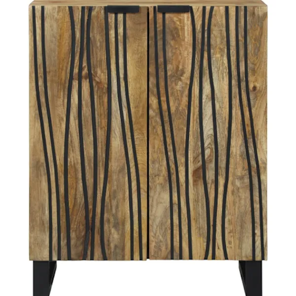 vidaXL Skåp>Sideboard Naturfärg 60 x 33,5 x 75 cm Massivt mangoträ