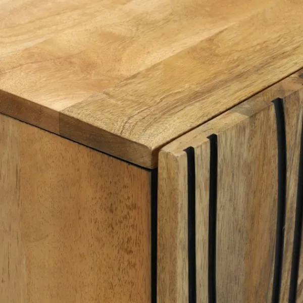 vidaXL Skåp>Sideboard Naturfärg 60 x 33,5 x 75 cm Massivt mangoträ