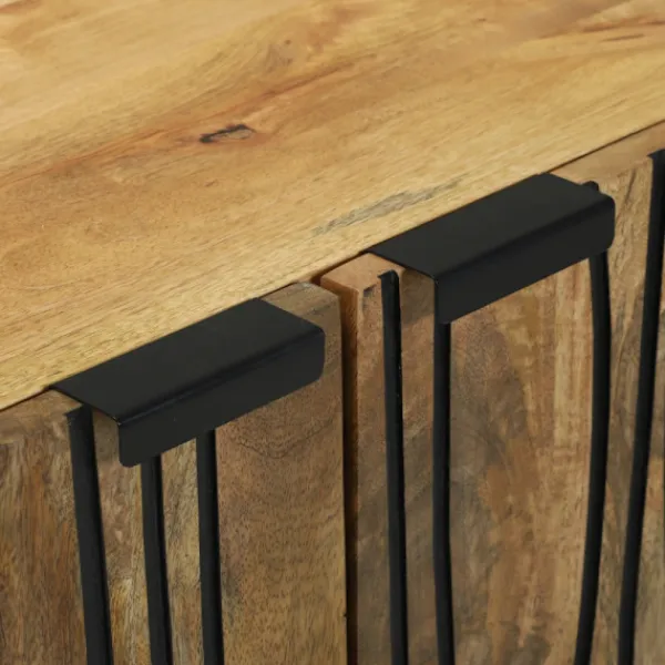 vidaXL Skåp>Sideboard Naturfärg 60 x 33,5 x 75 cm Massivt mangoträ