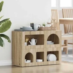 vidaXL Sideboards>Sideboard Sonoma-ek 80,5 x 35 x 59 cm Konstruerat trä