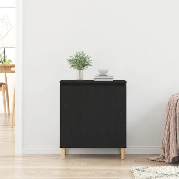 vidaXL Sideboards>Sideboard Svart 60 x 35 x 70 cm Konstruerat trä