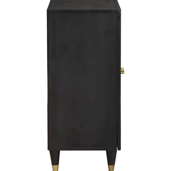 vidaXL Skåp>Sideboard Svart 60 x 33 x 75 cm Massivt mangoträ