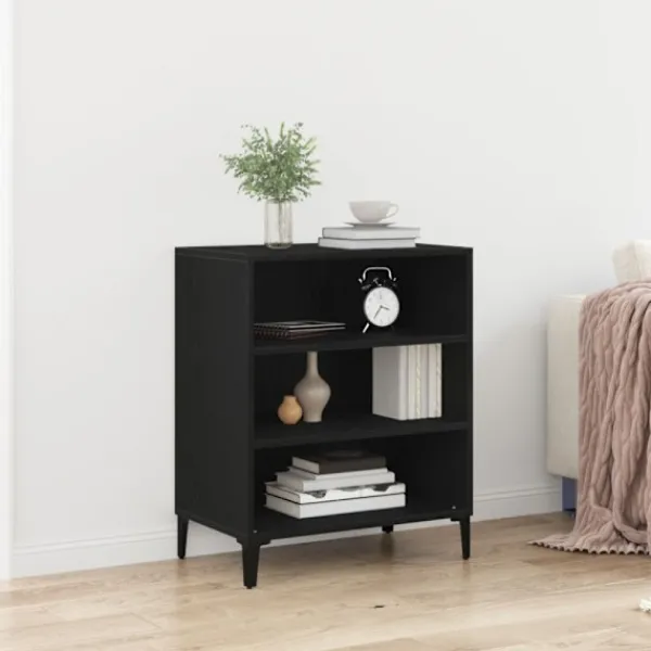 vidaXL Sideboards>Sideboard Svart Ek 57 x 35 x 70 cm Konstruerat trä