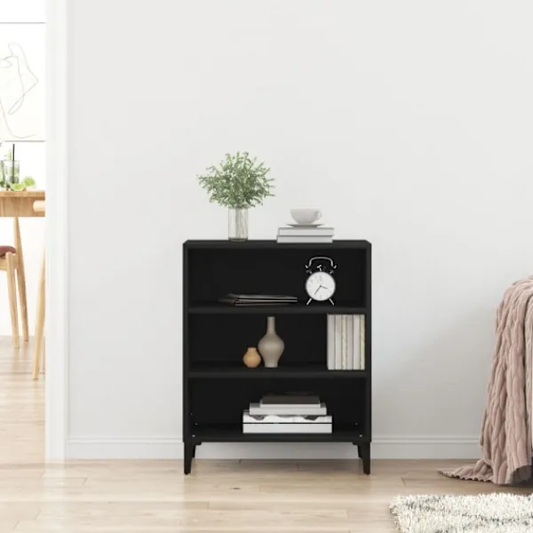 vidaXL Sideboards>Sideboard Svart Ek 57 x 35 x 70 cm Konstruerat trä