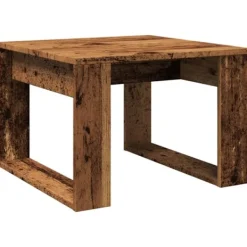 vidaXL Soffbord>Sidobord åldrat trä 50x50x35 cm konstruerat trä