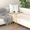 vidaXL Småbord>Sidobord till datorbord genomskinligt 50x35x65 cm härdat glas
