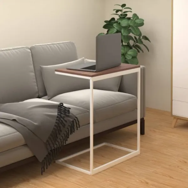 vidaXL Småbord>Sidobord vit 55x35x66 cm konstruerat trä